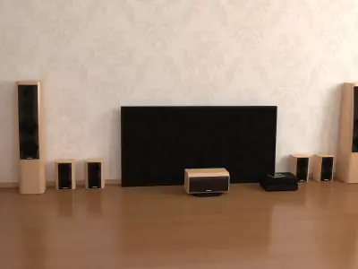 TV and HiFi surround sound system 3D model