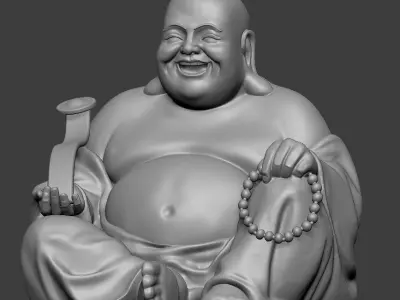 Laughing buddha  3D print model