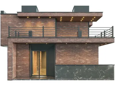 Modern Brick Villa VOL03 3D model