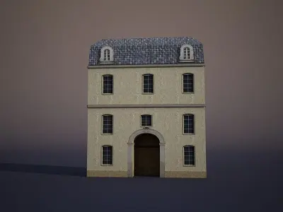 Apartment House Low-poly 3D model