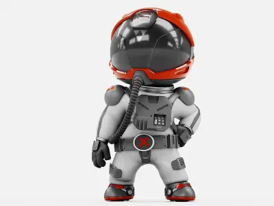 TOON  ASTRONAUT S-690  RIGGED 3D model