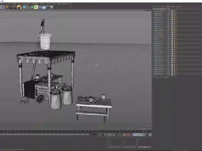 Chinese Store 3D Model Low-poly 3D model