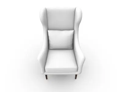 Furniture Wingback Chairs Scandinavian modelryrr Low-poly 3D model