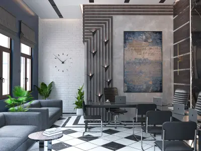 interior office 3d model 3D model