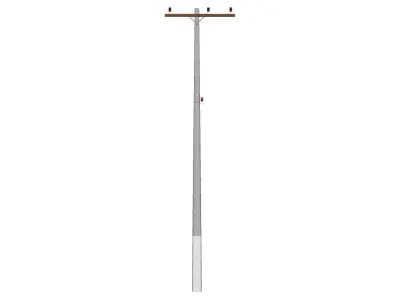 Concrete Lamp Post - Light Pole - Light Post - Street Light 43 3D model