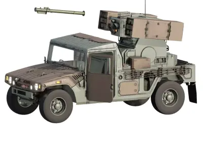 BXD10  withType 93 Surface-to-air missile 3D model