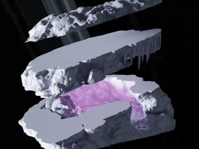 Yeti Cave Tabletop Terrain 28 MM 3D print model