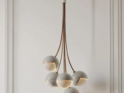 Benedict Bloom Chandelier with Powdercoated by Trella 3D model