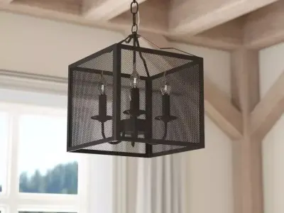 Islip Light Lantern Square Pendant 3D model