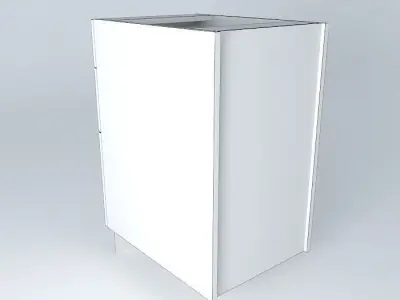 DB3D-4 cabinet with three drawers Free 3D model