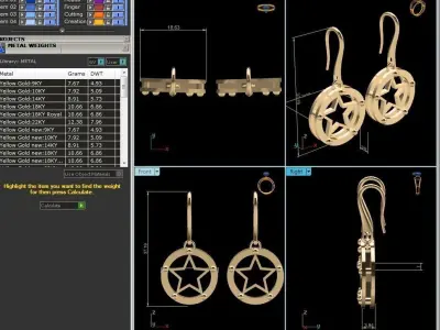 Women Earrings 3D print model