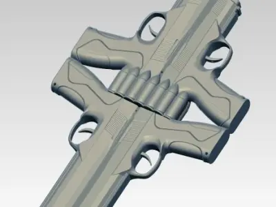 Gunster cross pendant 3D print model