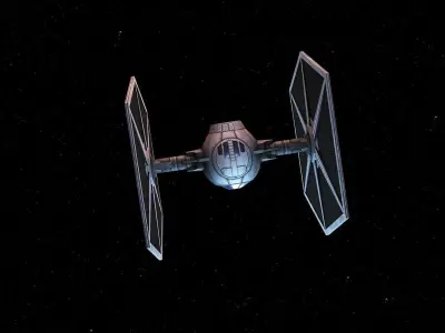 Tie Fighter Low-poly 3D model