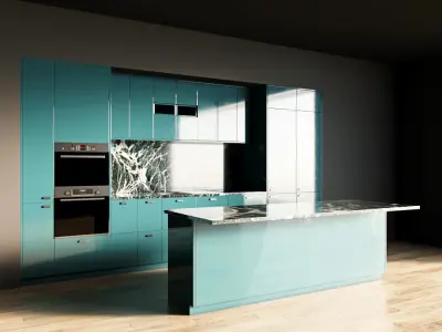 44-Kitchen8 glossy 4 3D model