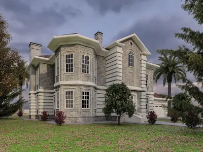 Stone House  Low-poly 3D model