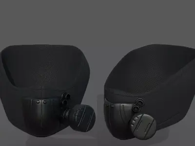 gas mask helmet protection scifi Low-poly 3D model