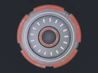 Sci-Fi Future Mech Button Disk  3D model