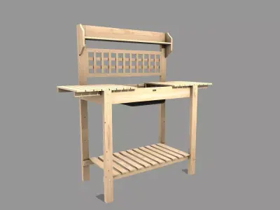 Garden Potting Bench 3D model
