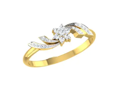 Solitaire Engagement Wedding Ring 3dm STL OBJ FBX Render Details 3D print model shop