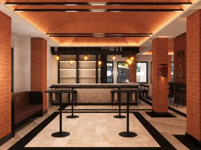 CORONA RENDER - FOYER AND AUDITORIUM 3D model