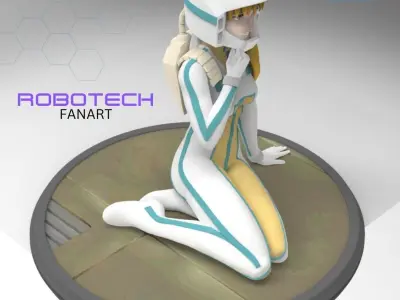 Robotech Vol 2 - Lisa Hayes full uniform 3D print model