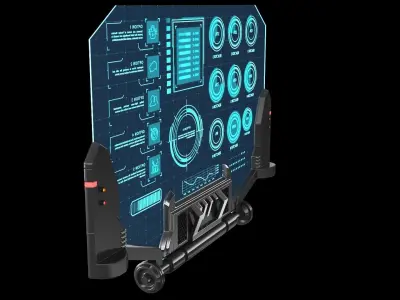 Sci-fi Monitor  7 3D model