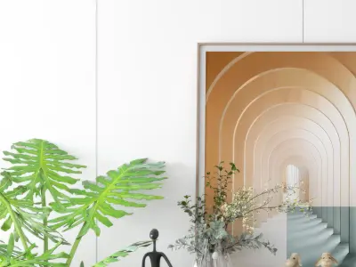 entrance Chinese New cabinet style 3D model