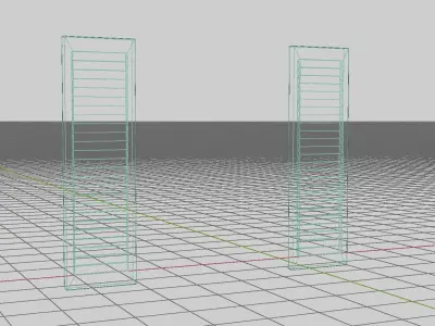 Window and Shutters Set Low-poly 3D model