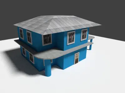 Low Poly House Low-poly 3D model purchase