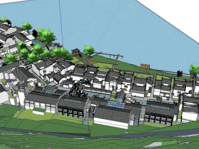 vacation spot-Resort-Fashion Leisure Hotel-098 3D model