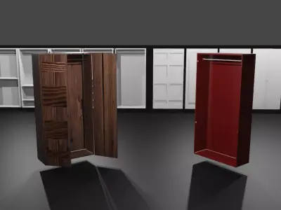 Wardrobe Whitthe A Variety Of Wardrobes 3D model