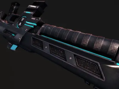 Sci-Fi Rifle Low-poly 3D model