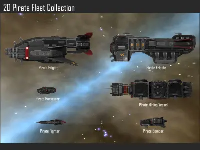 2D Pirate Fleet Collection Texture