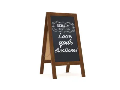 Sidewalk Chalkboard 3D model