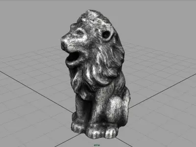 Leon Statue Low-poly 3D model