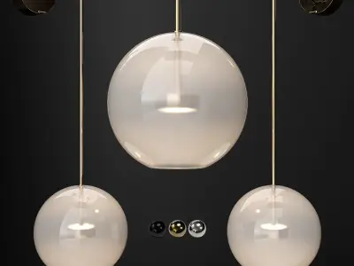 Wall light Giopato and Coombes Bolle vertical longe 3D model