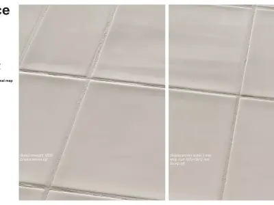 Subway and Square Tiles in Alternate Vertical Stacked Layout Texture