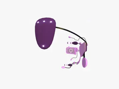 SciFi Glasses E05 Pink - Character Design Fashion Low-poly 3D model