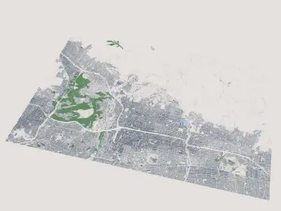 Cityscape Altadena Los Angeles County California United States 3D model