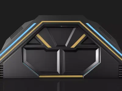 Sci Fi Door 3D model buy