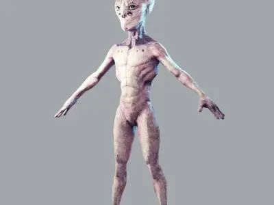 Alien Scout Low-poly 3D model