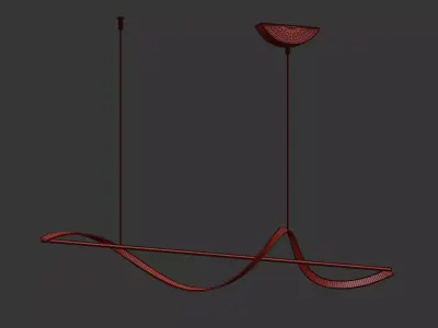 Nordic Dining Room Pendant Light 3D model