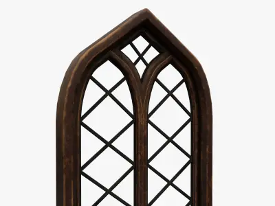 Medieval window  Low-poly 3D model