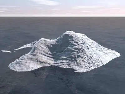 Iceberg Ice block Low-poly 3D model
