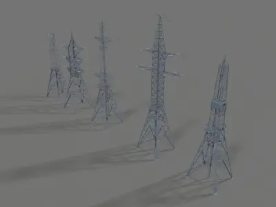 Electrical Power Line 3D model