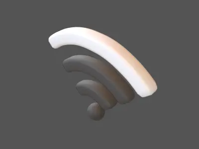 Wifi Symbol v3 024 Low-poly 3D model