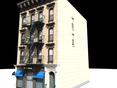 Nyc Building 05 type 1 Low-poly 3D model