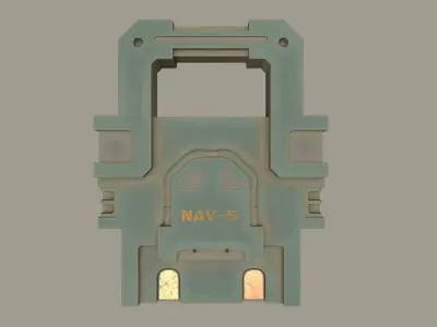 Stylized Scifi Cartridge Low-poly 3D model