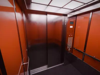 Real-time Elevator Cab Interior 03 Low-poly 3D model