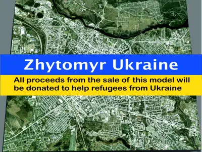 Cityscape  Zhytomyr Ukraine  3D model